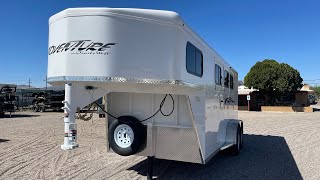 NRS Trailers  2020 Trails West Adventure MX 2 Horse Bumper Pull Trailer [upl. by Kipper]