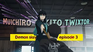 Muichiro tokito  Demon slayer season 4 episode 3  twixtor [upl. by Eilujna]