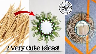 2 Beautiful Ideas Made From Toothpicks toothpick craft [upl. by Halyk]