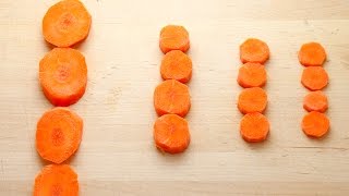 How to Cut Vegetable Rondelles  How to Cut Diagonal Slices [upl. by Perla]