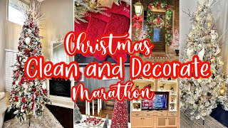 CLEAN AND DECORATE WITH ME FOR CHRISTMAS MARATHON  CHRISTMAS DECORATIONS [upl. by Peace543]