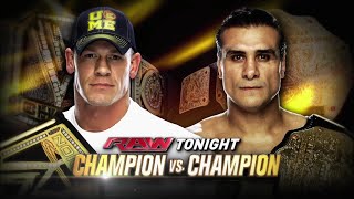 John Cena Vs Alberto del Río Champion Vs Champion  WWE Raw 01072013 En Español [upl. by Burleigh]