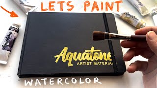 Super Quick amp Loose Watercolor Painting on Aquatone Sketchbook  Watercolor Painting Tutorial [upl. by Finbar519]