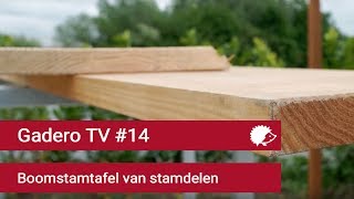 14 Boomstam tafelblad maken van Stamdelen [upl. by Feld]