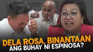 Espinosa idenitalye ang pagbanta ni Sen Dela Rosa sa kaniyang buhay kung hindi idadawit sina [upl. by Terrene]