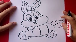 Como dibujar a Bugs Bunny paso a paso 2  Looney Tunes  How to draw Bugs Bunny 2  Looney Tunes [upl. by Nehepts]