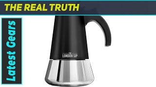 London Sip Stainless Steel Stovetop Espresso Maker Moka Pot Italian Coffee Percolator Matte [upl. by Lyn]