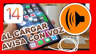 Como HACER que tu iPHONE te AVISE con 🔥VOZ🔥 al ponerlo a CARGAR IOS 14🔥🔥 [upl. by Solnit]