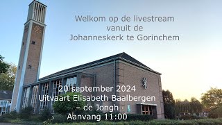 Livestream Johanneskerk  Gorinchem 20 september 2024 Uitvaart Elisabeth Baalbergen  de Jongh [upl. by Nastassia]