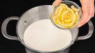 Nur Zitronenschale und Milch Hausgemachter Käse in 5 Minuten Jeder kann es kochen [upl. by Soelch]