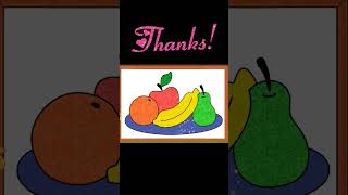 Easy fruits drawing Fruits kidsvideo drawing viralvideo kids kidssong nurseryrhymes ytshort [upl. by Mientao]