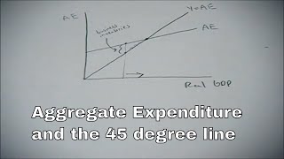 Aggregate Expenditure and the 45 degree line [upl. by Eveiveneg]