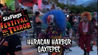 FESTIVAL DEL TERROR EN HURACAN HARBOR OAXTEPEC  SIX FLAGS 🦇😈💜 [upl. by Aihsile55]