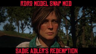 Sadie Adlers Redemption Red Dead Redemption 2 Model Swap Modding Fun [upl. by Akinhoj928]