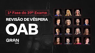 1ª fase do 39º Exame OAB  Revisão de Véspera [upl. by Sargent921]