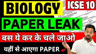 🔴 ICSE 2024 Last Minute suggestion BIOLOGY  Only do these to score 8080  Biology Secret Folder [upl. by Yajnas]