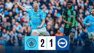 HIGHLIGHTS RECORDBREAKING CITY REGAIN TOP SPOT IN THE PREMIER LEAGUE  Man City 21 Brighton [upl. by Veronika820]