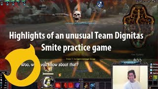 Highlights of an unusual Team Dignitas Smite practice game [upl. by Noid810]