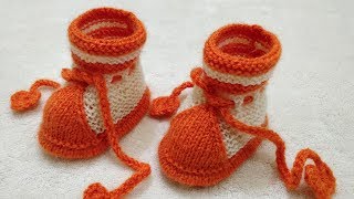 How to Knit Baby Booties [upl. by Ylehsa]