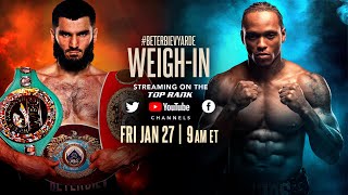 Artur Beterbiev vs Anthony Yarde  OFFICIAL WEIGHIN [upl. by Eilrebmik855]