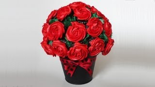 Cupcake Rose Bouquet for Valentines Day [upl. by Gregrory]