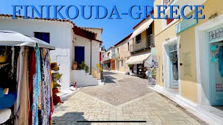 🇬🇷 Finikounda a village in the Peloponnese Greece walking tour HDR 4K [upl. by Lajet]