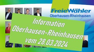 Leben mit der Energiewende  die Freien Wähler OberhausenRheinhausen informieren 28032024 [upl. by Ahsir]