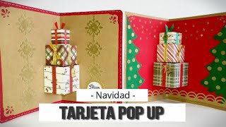 TARJETA NAVIDAD POP UP  TUTORIAL  LLUNA NOVA SCRAP [upl. by Laurance]