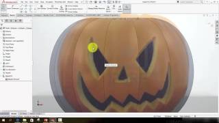 GMIT Letterfrack SolidiWorks Tutorials Carved Pumpkin [upl. by Neyrb]