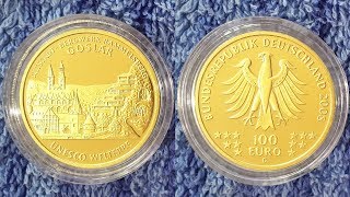 Day 17 100 Euro Gold UNESCO World Heritage  Goslar Germany 2008 [upl. by Cassil]