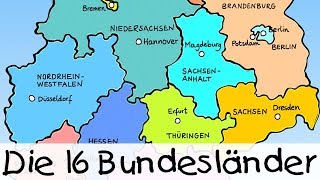 💡 Die 16 Bundesländer  Kinderlieder zum Lernen [upl. by Haiacim]