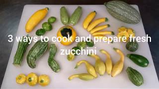 3 Easy Quick Ways for How to Cook amp Prepare fresh Zucchini Vegetarian Side Dish Recipes [upl. by Parthinia]