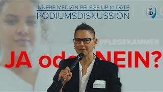 Pflegekammer JA oder NEIN Talkrunde im Rahmen der Fortbildungsserie quotInpudquot am UKHD [upl. by Elleivap]