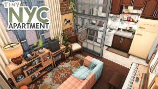 Tiny New York City Apartment  The Sims 4 Speed Build Apartment Renovation [upl. by Einatsed]