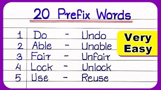 20 Prefix words  Prefix words in English  Prefix words  Suffix and Prefix Words prefix [upl. by Brinkema]