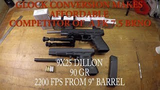 GLOCK VERSION OF FK 75 BRNO 9X25 DILLON [upl. by Eibreh]