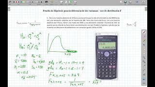 PRUEBAS DE HIPÓTESIS PARA DIFERENCIA DE DOS VARIANZAS DISTRIBUCIÓN F [upl. by Edny]