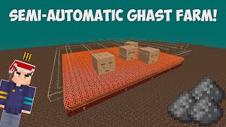 SemiAutomatic Simple Ghast Farm Tutorial No Wither Roses [upl. by Lehpar]