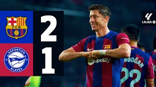 FC BARCELONA 2 vs 1 ALAVES  LALIGA 202324 MD13 [upl. by Cherie]