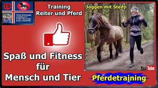 Joggen mit Steðji Pferdetraining Tipps aus Unterricht Isländer Islandpferd Tanja Schienagel [upl. by Armond912]