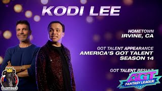 Kodi Lee Intro Qualifiers Week 1  Americas Got Talent Fantasy League 2024 [upl. by Neelsaj406]