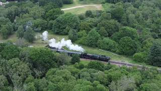 Steam Locomotive Train  Corfe Castle [upl. by Clauddetta]