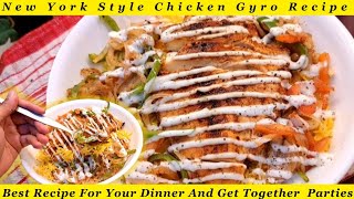 Chicken Over Rice Gyro  Halal Cart NYC Style Chicken And Rice Recipe  AimonsCookingStories [upl. by Lory33]