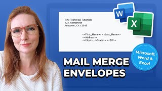 Use Mail Merge to Create ENVELOPES in Microsoft Word Using List From Microsoft Excel [upl. by Reinal]