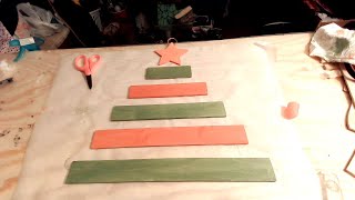 Paint Stick Wood Slat Christmas Tree [upl. by Gilbert947]