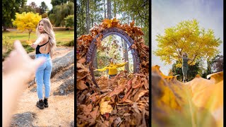 Creative Photography Tricks 📸🍂 12 Fall Photo Ideas [upl. by Ingar810]