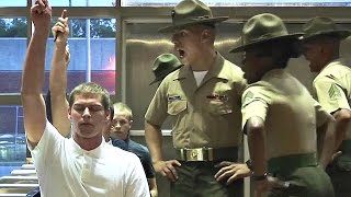 Marine Corps Boot Camp  Day 1 Receiving  Parris Island [upl. by Adel]