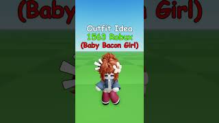 Making Roblox Baby Bacon Girl Outfit Idea 👶🥓 [upl. by Ambrogio]