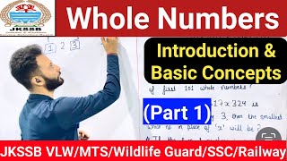 Whole Numbers  Introduction Class  JKSSB Panchayat SecretaryMTSSSC  Basics of Math jkssbvlw [upl. by Atalanti319]