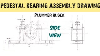 Assembly drawing of Plummer block  pedestal bearing Engineering and poetry [upl. by Torras]